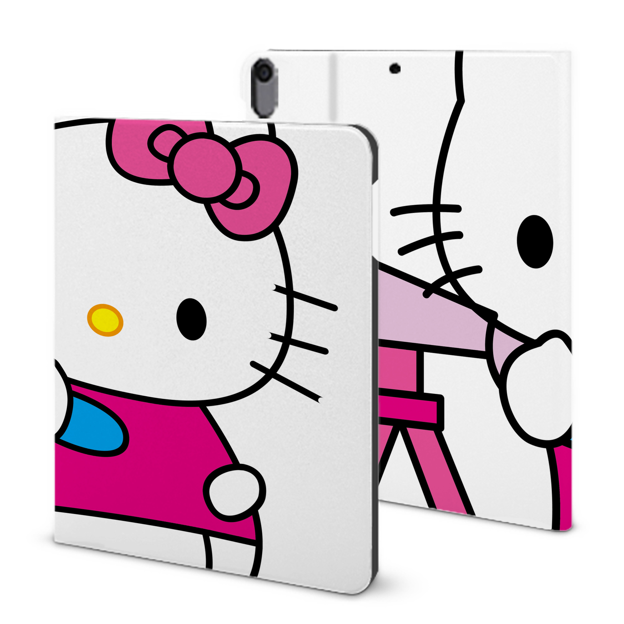 （画像用） Hello Kitty ハローキティ IPad ケース ブック型 PUレザー TPU 耐衝撃 軽量 薄型 ペン収納なし 全面保護 IPad 各モデル対応
